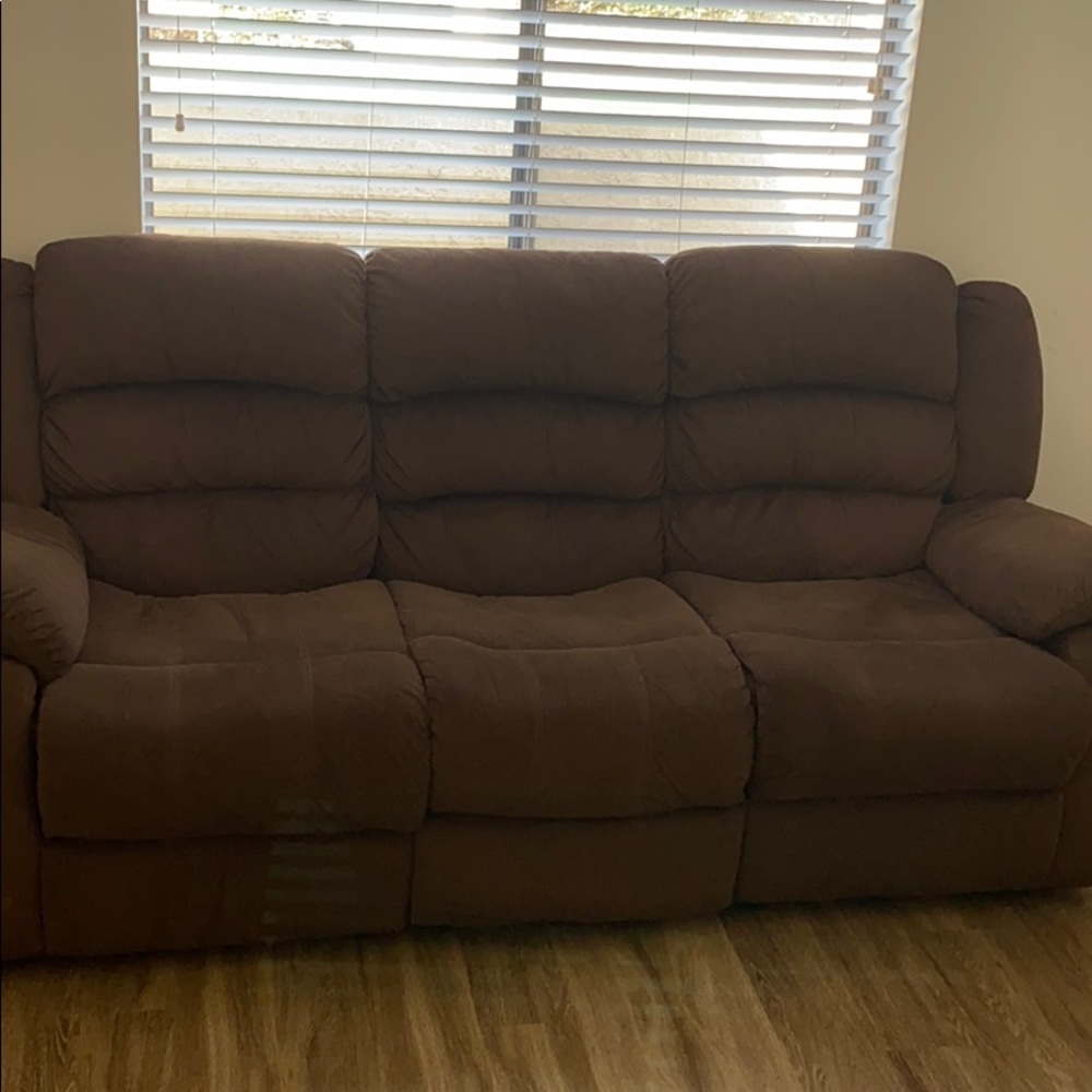 Dark brown couch